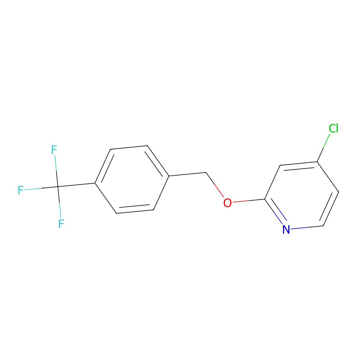 4-Chloro-2-((4-(trifluoromethyl)benzyl)oxy)pyridine molecular structure, CAS 1346707-20-7