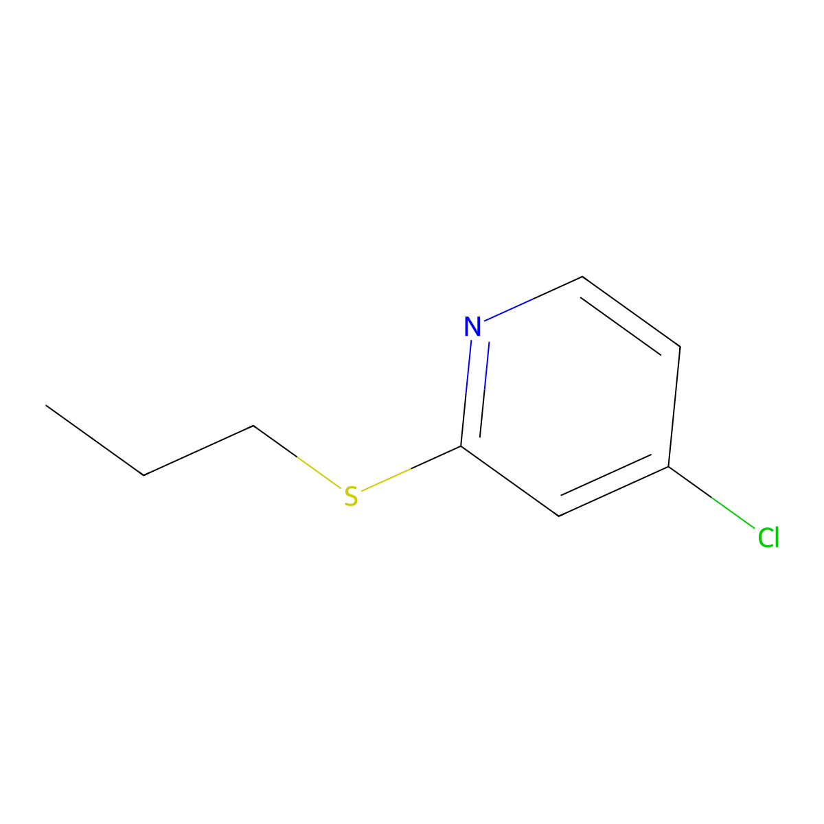 4-Chloro-2-(propylthio)pyridine molecular structure, CAS 1346707-21-8