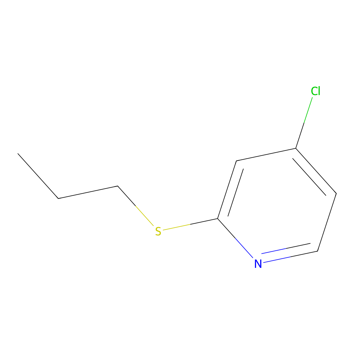 4-Chloro-2-(propylthio)pyridine molecular structure, CAS 1346707-21-8