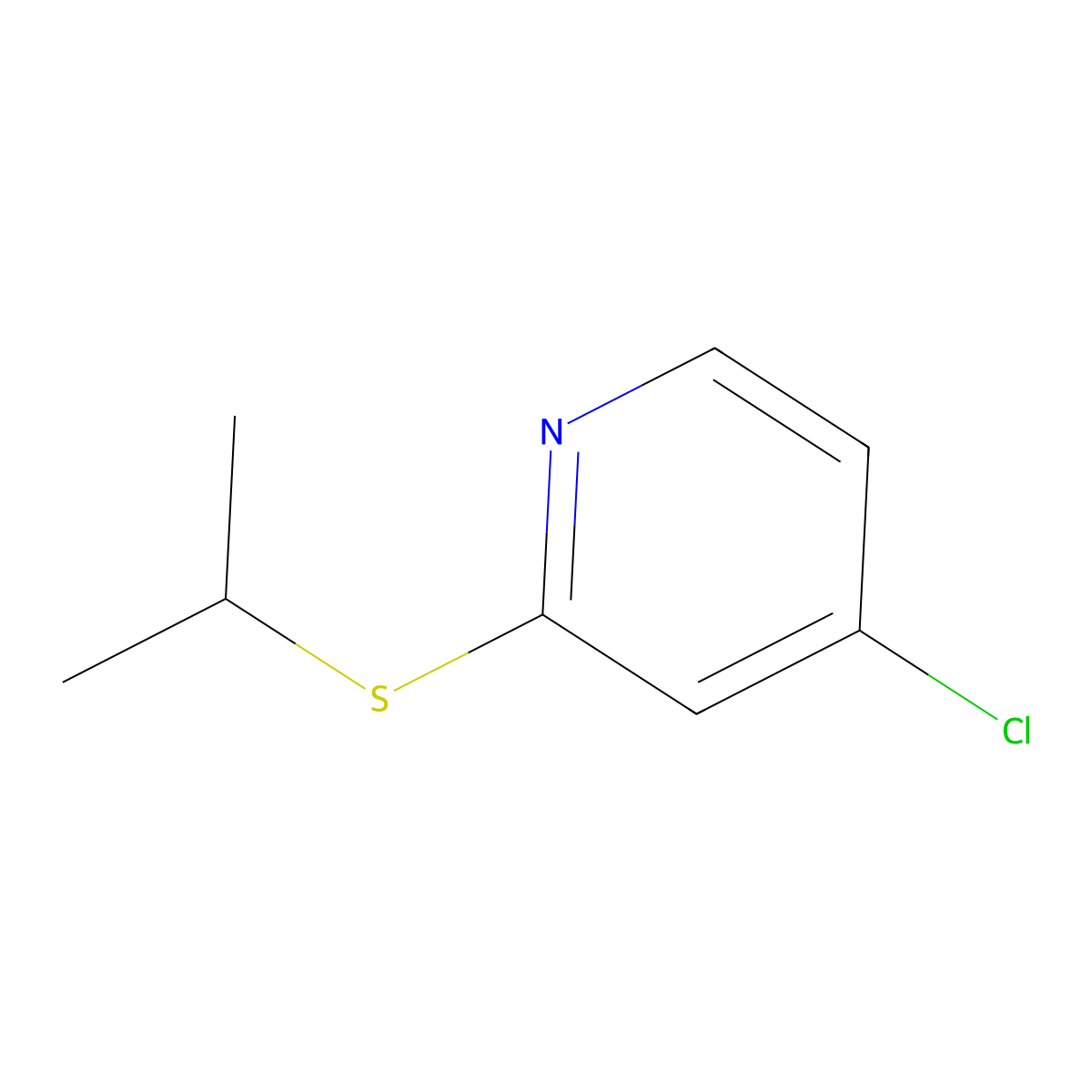 4-Chloro-2-(isopropylthio)pyridine molecular structure, CAS 1346707-22-9