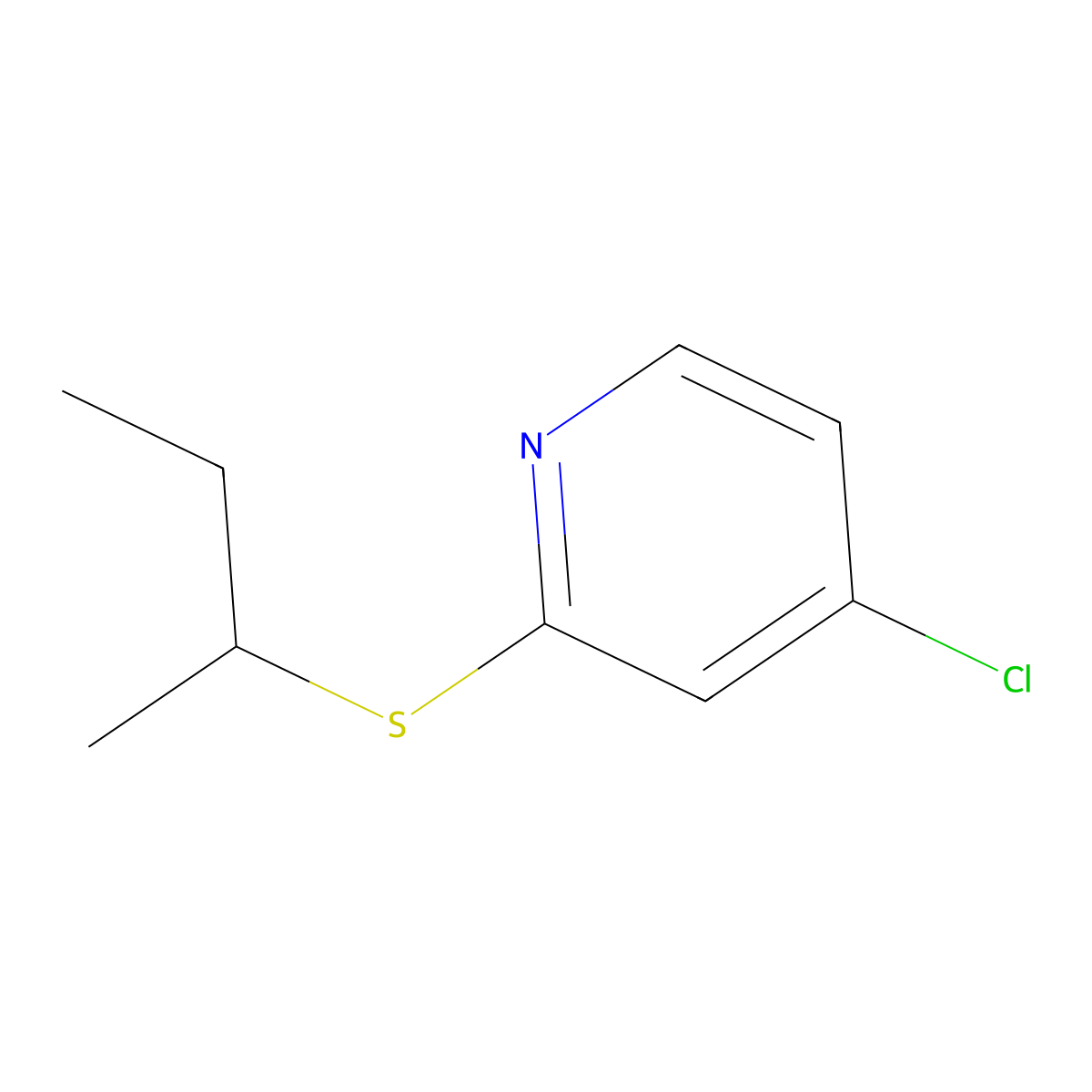 2-(Sec-butylthio)-4-chloropyridine molecular structure, CAS 1346707-27-4