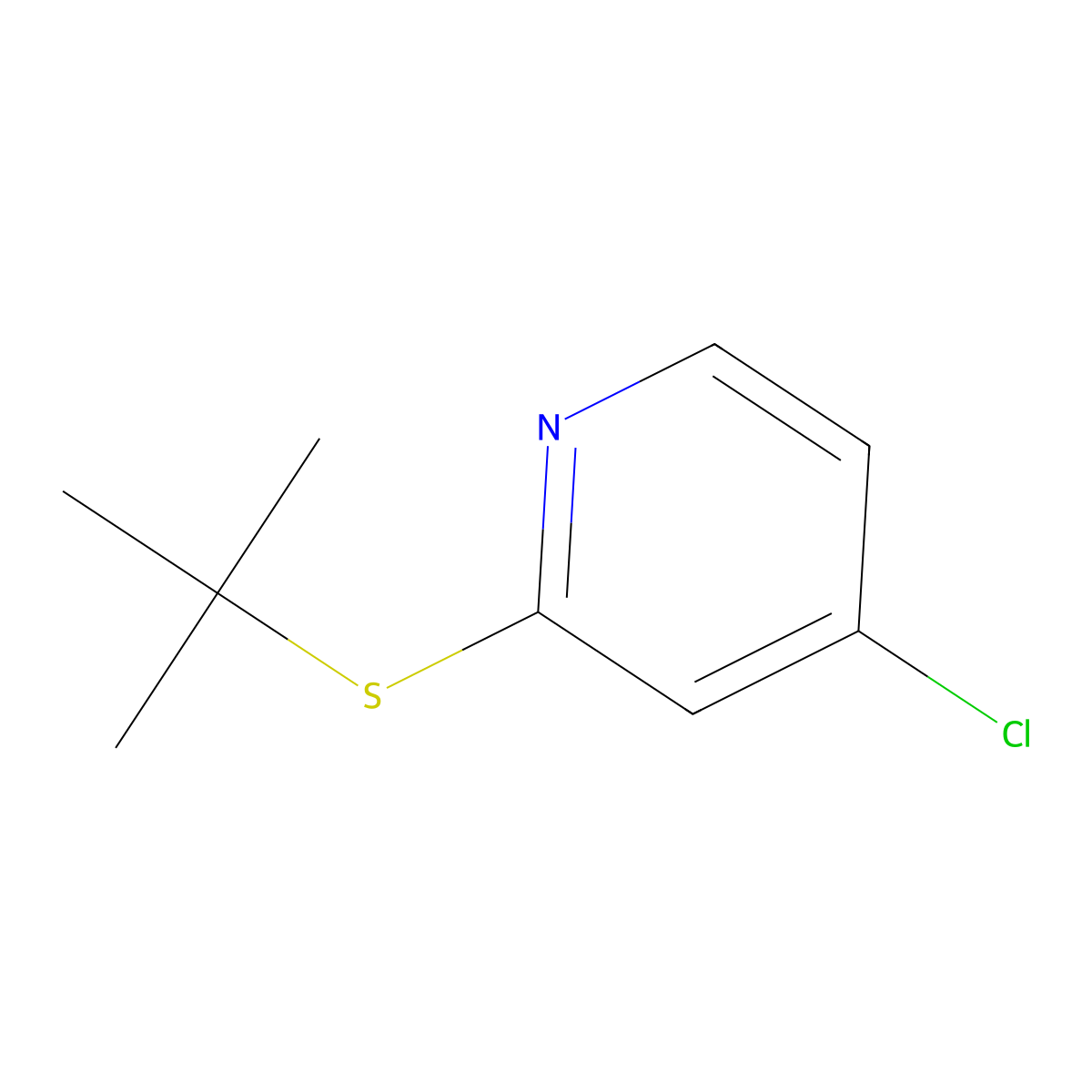 2-(Tert-butylthio)-4-chloropyridine molecular structure, CAS 1346707-28-5