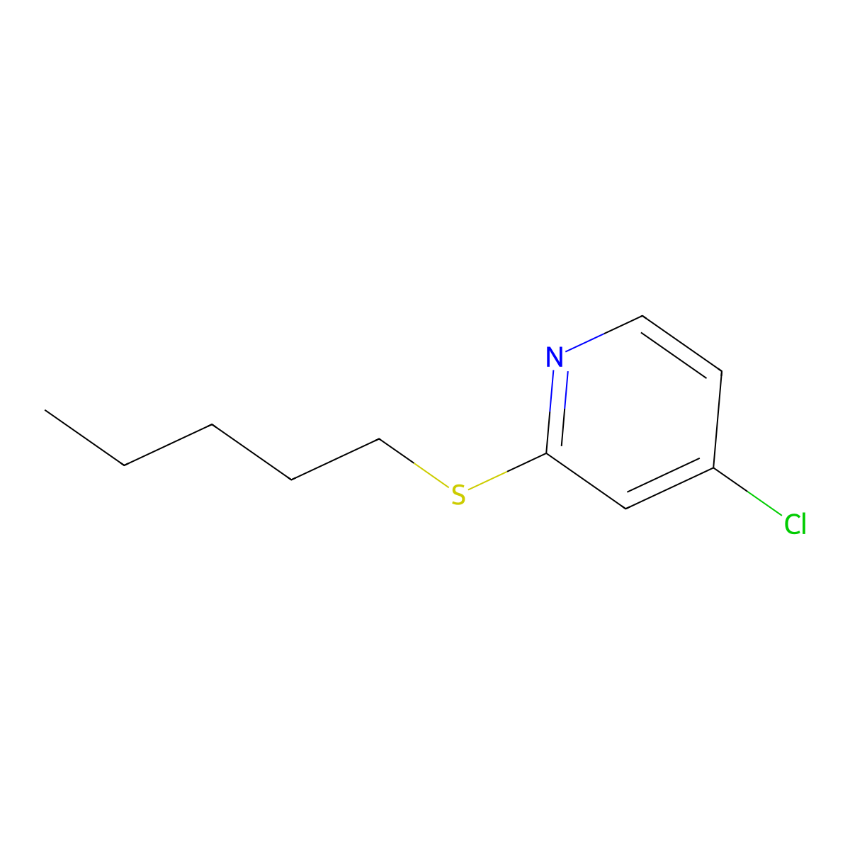 4-Chloro-2-(pentylthio)pyridine molecular structure, CAS 1346707-29-6