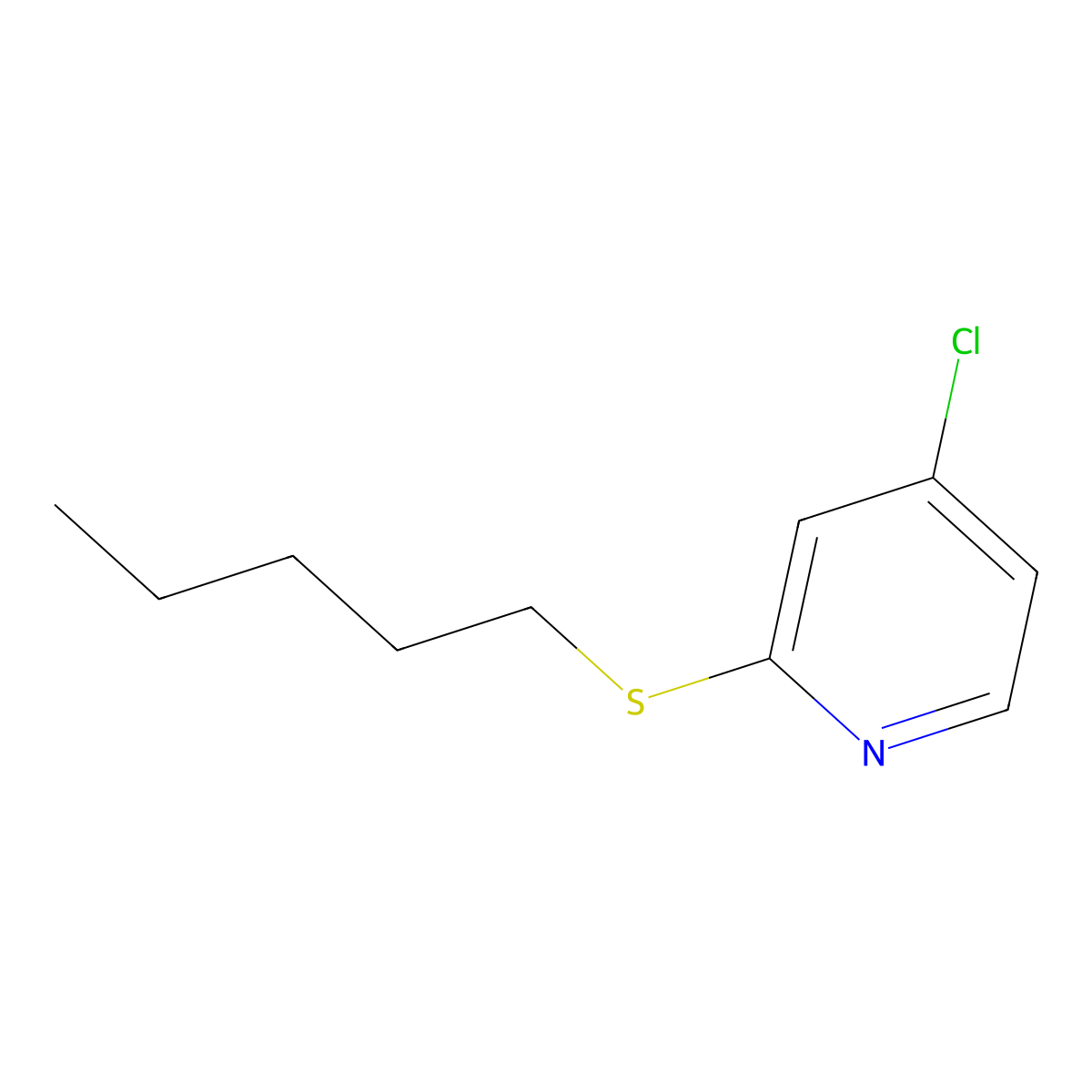 4-Chloro-2-(pentylthio)pyridine molecular structure, CAS 1346707-29-6
