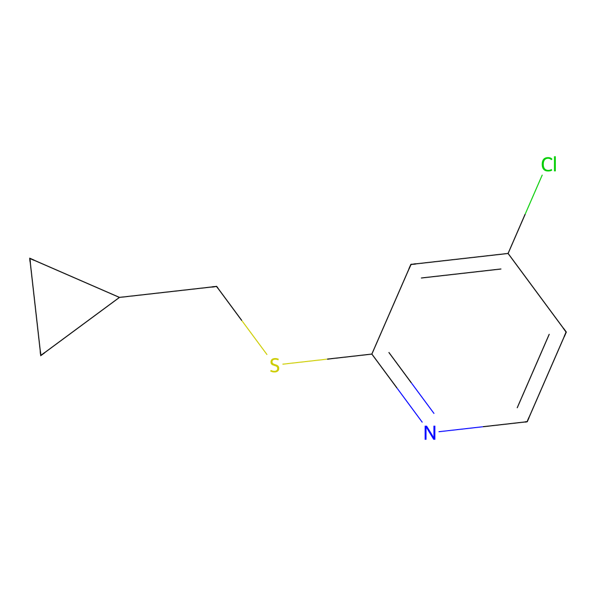 4-Chloro-2-((cyclopropylmethyl)thio)pyridine molecular structure, CAS 1346707-39-8