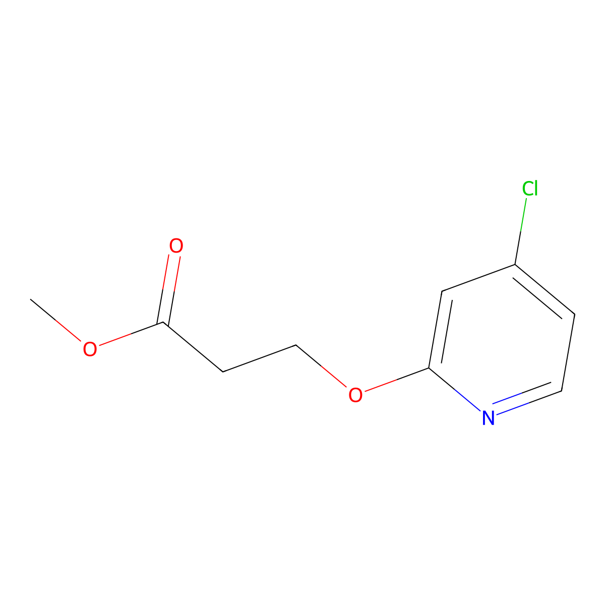 Methyl 3-((4-chloropyridin-2-yl)oxy)propanoate molecular structure, CAS 1346707-67-2