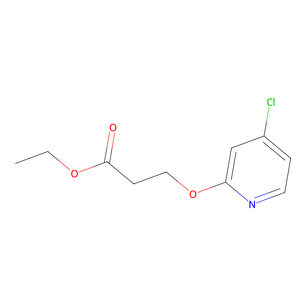 Ethyl 3-((4-chloropyridin-2-yl)oxy)propanoate molecular structure, CAS 1346707-69-4