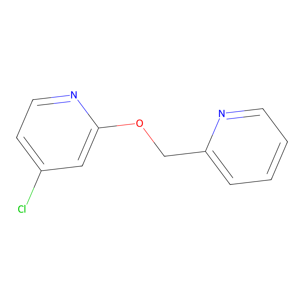 4-Chloro-2-(pyridin-2-ylmethoxy)pyridine molecular structure, CAS 1346707-77-4