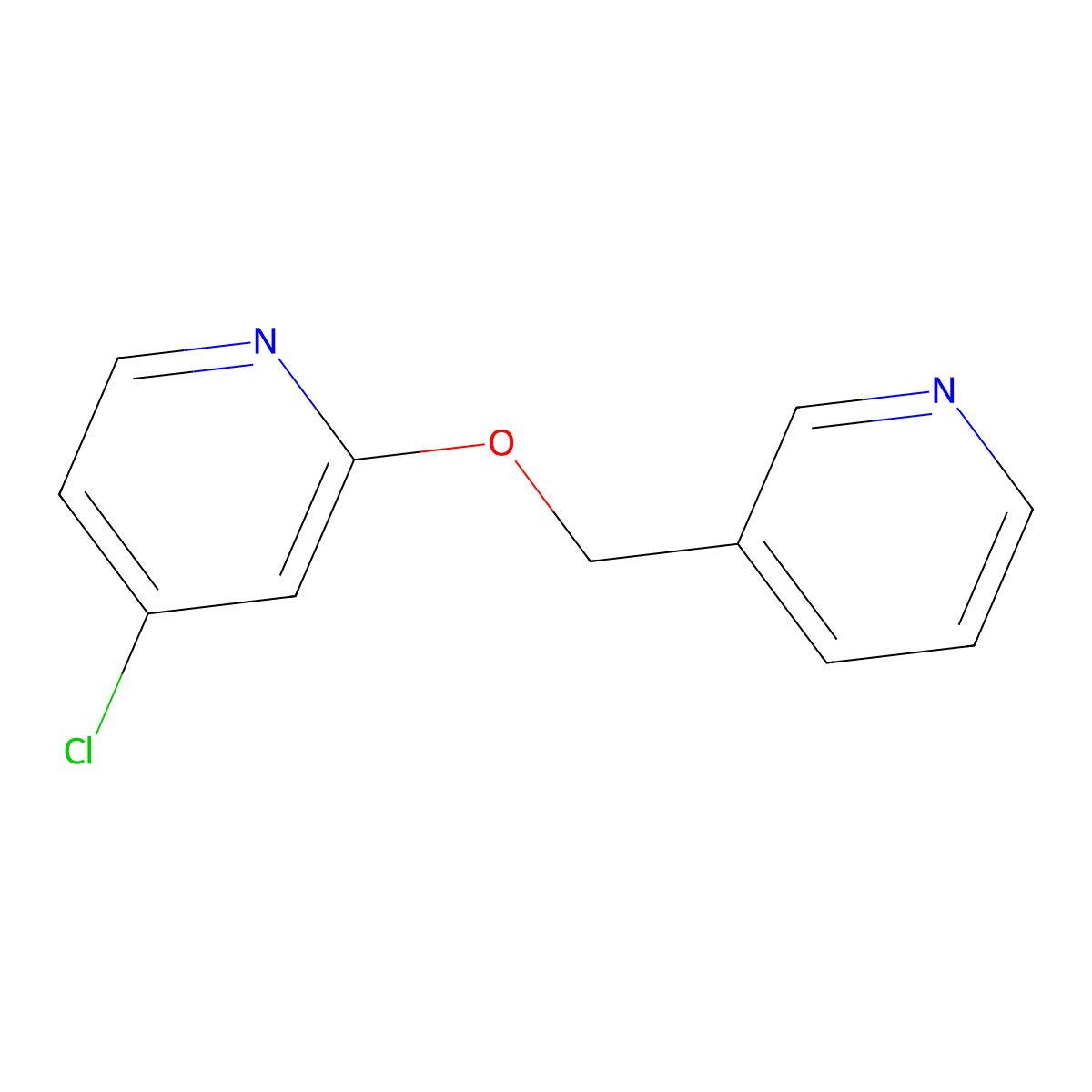 4-Chloro-2-(pyridin-3-ylmethoxy)pyridine molecular structure, CAS 1346707-79-6