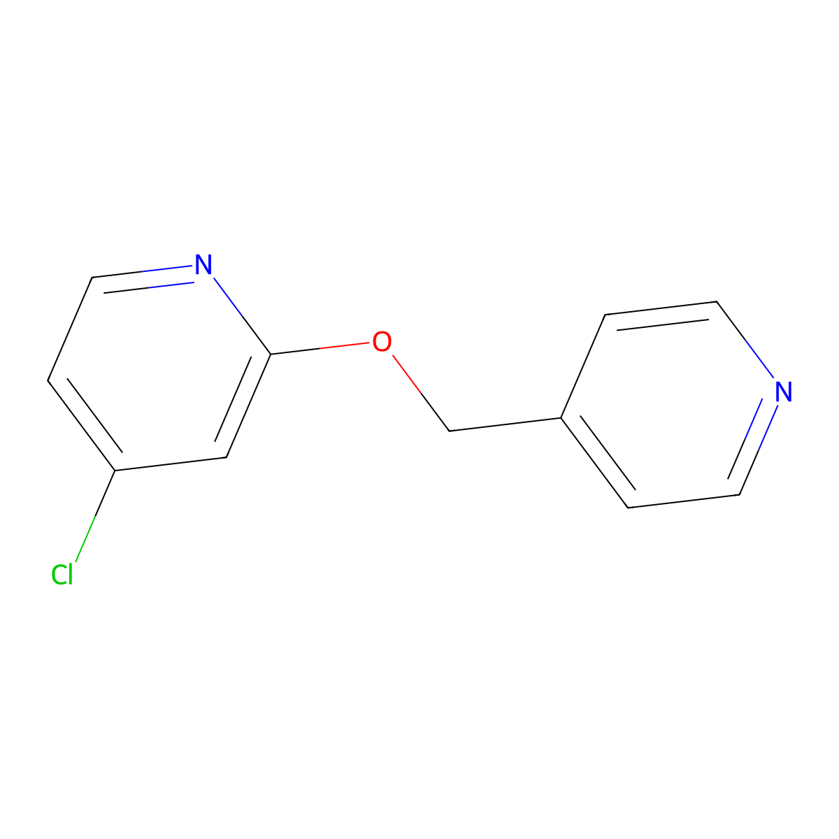 4-Chloro-2-(pyridin-4-ylmethoxy)pyridine molecular structure, CAS 1346707-81-0