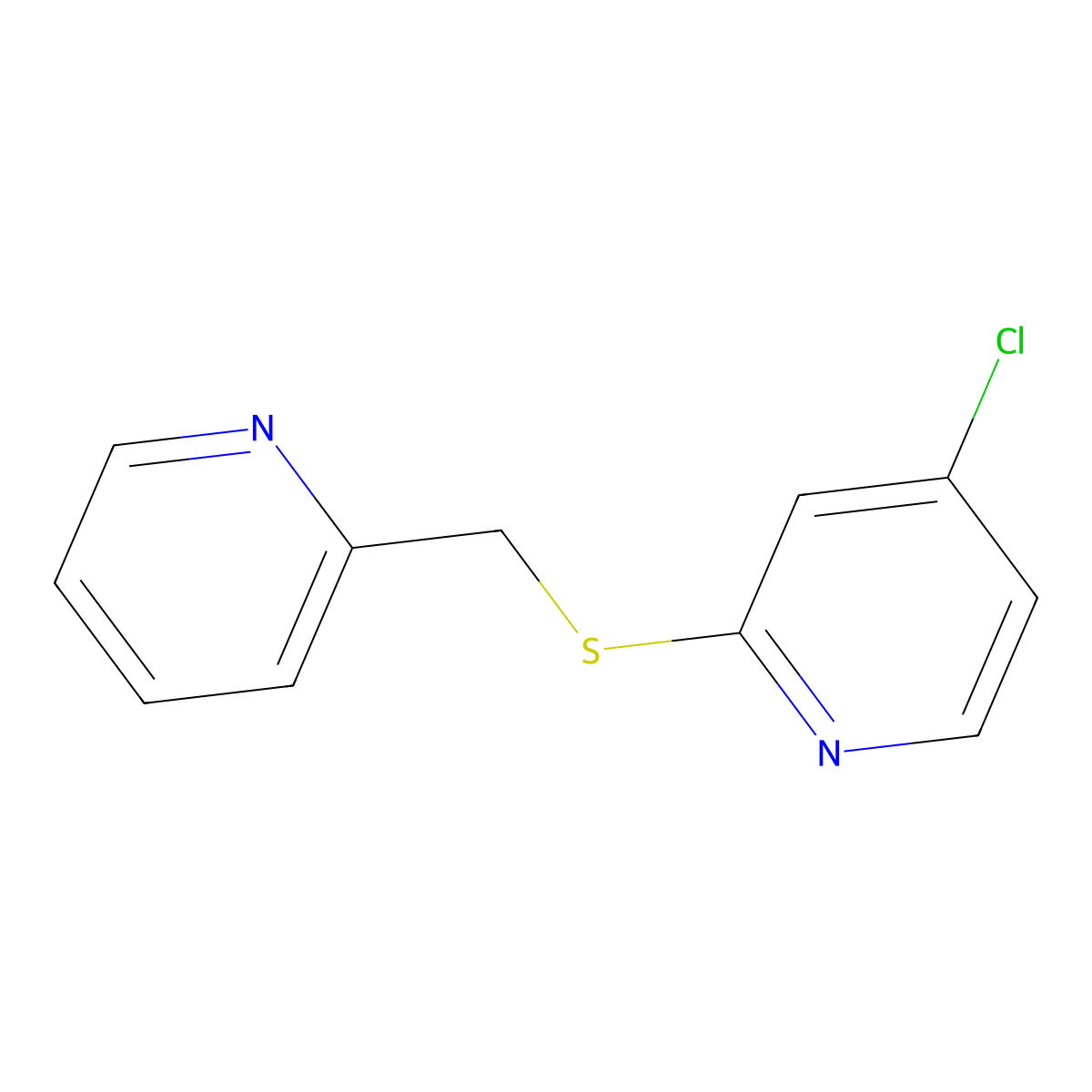 4-Chloro-2-((pyridin-2-ylmethyl)thio)pyridine molecular structure, CAS 1346707-82-1