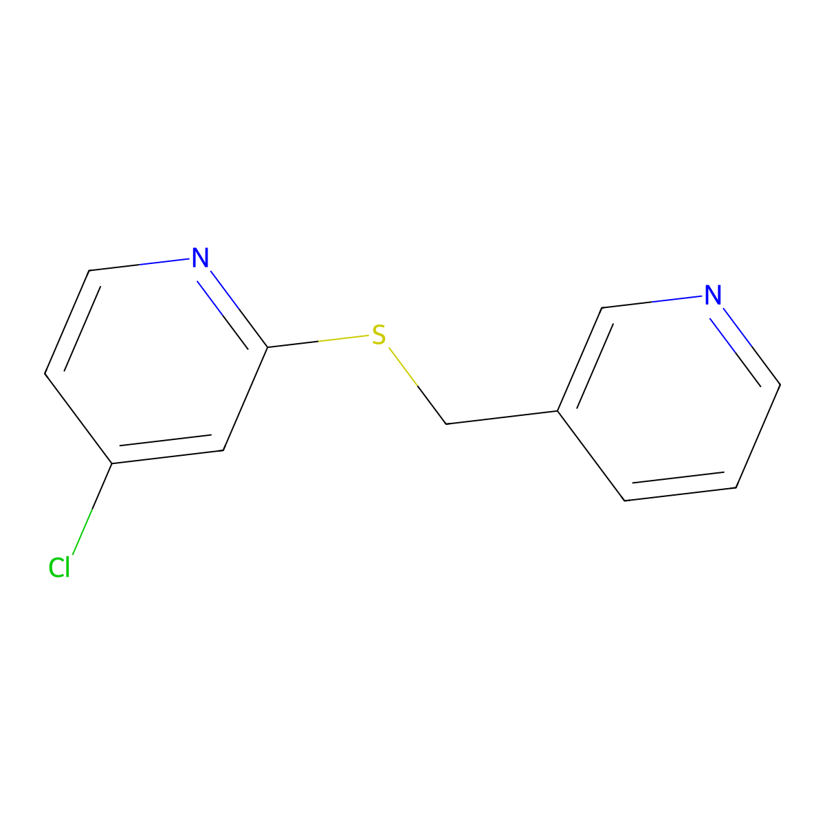 4-Chloro-2-((pyridin-3-ylmethyl)thio)pyridine molecular structure, CAS 1346707-83-2