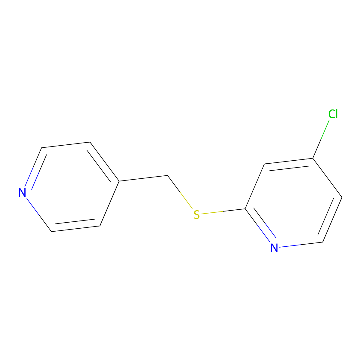 4-Chloro-2-((pyridin-4-ylmethyl)thio)pyridine molecular structure, CAS 1346707-84-3