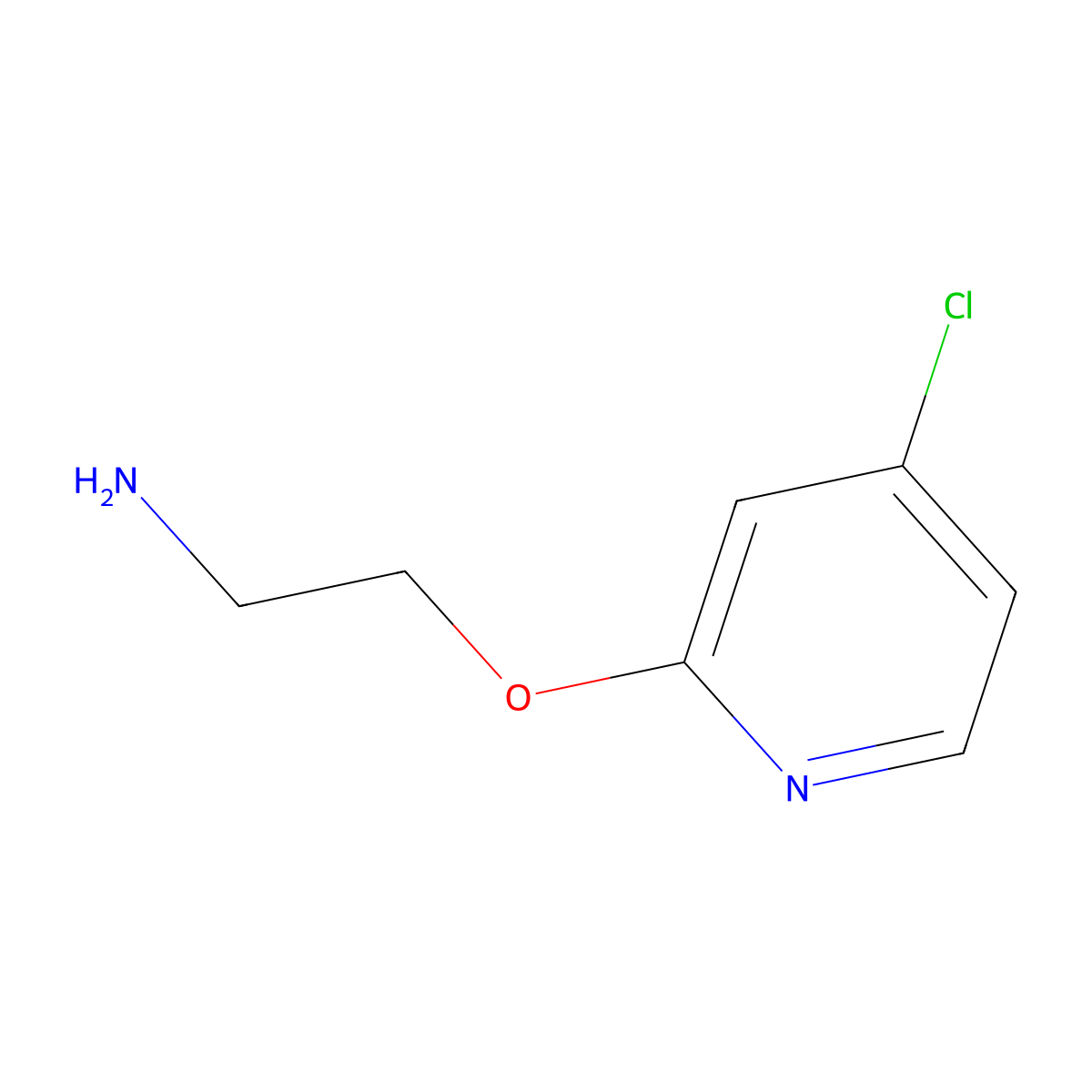 2-((4-Chloropyridin-2-yl)oxy)ethanamine molecular structure, CAS 1346708-15-3