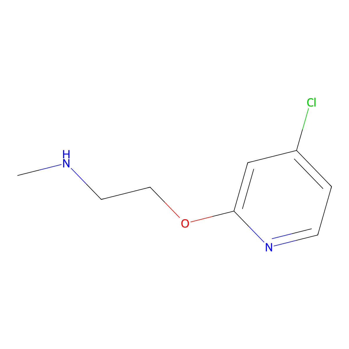 2-((4-Chloropyridin-2-yl)oxy)-N-methylethanamine molecular structure, CAS 1346708-17-5
