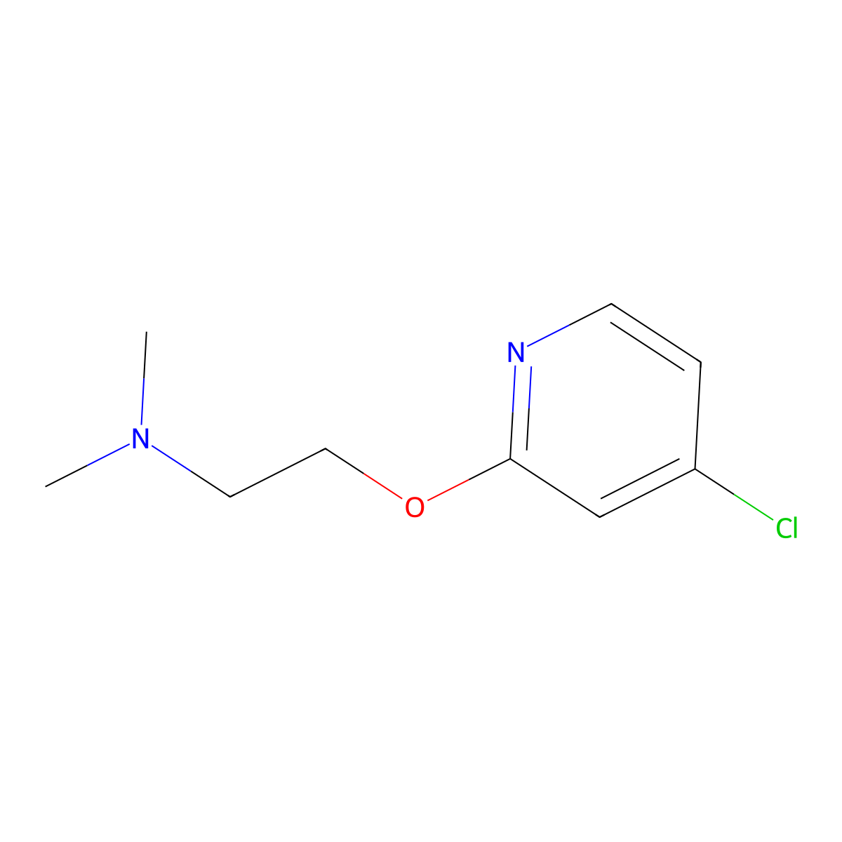 2-((4-Chloropyridin-2-yl)oxy)-N,N-dimethylethanamine molecular structure, CAS 1346708-18-6