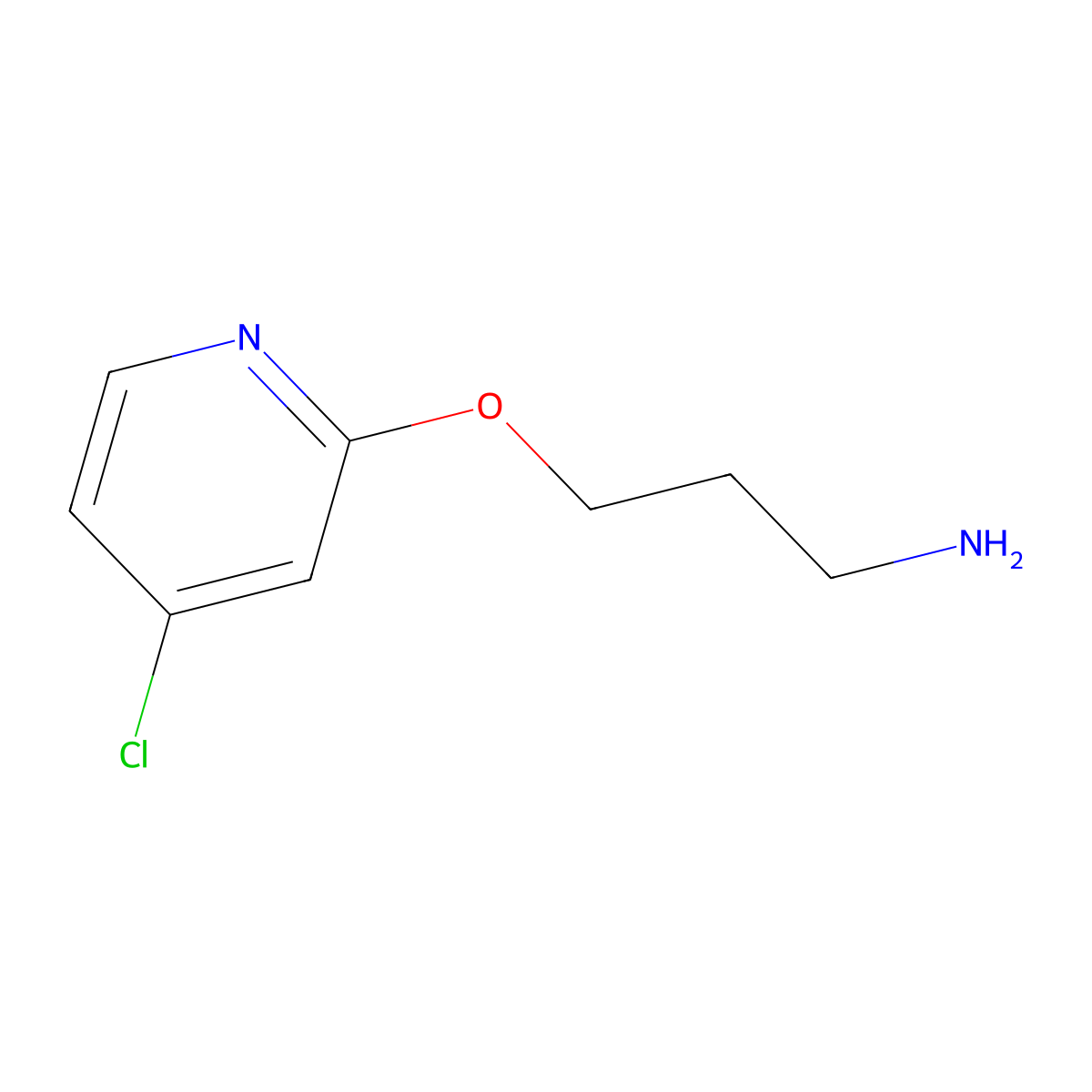 3-((4-Chloropyridin-2-yl)oxy)propan-1-amine molecular structure, CAS 1346708-19-7