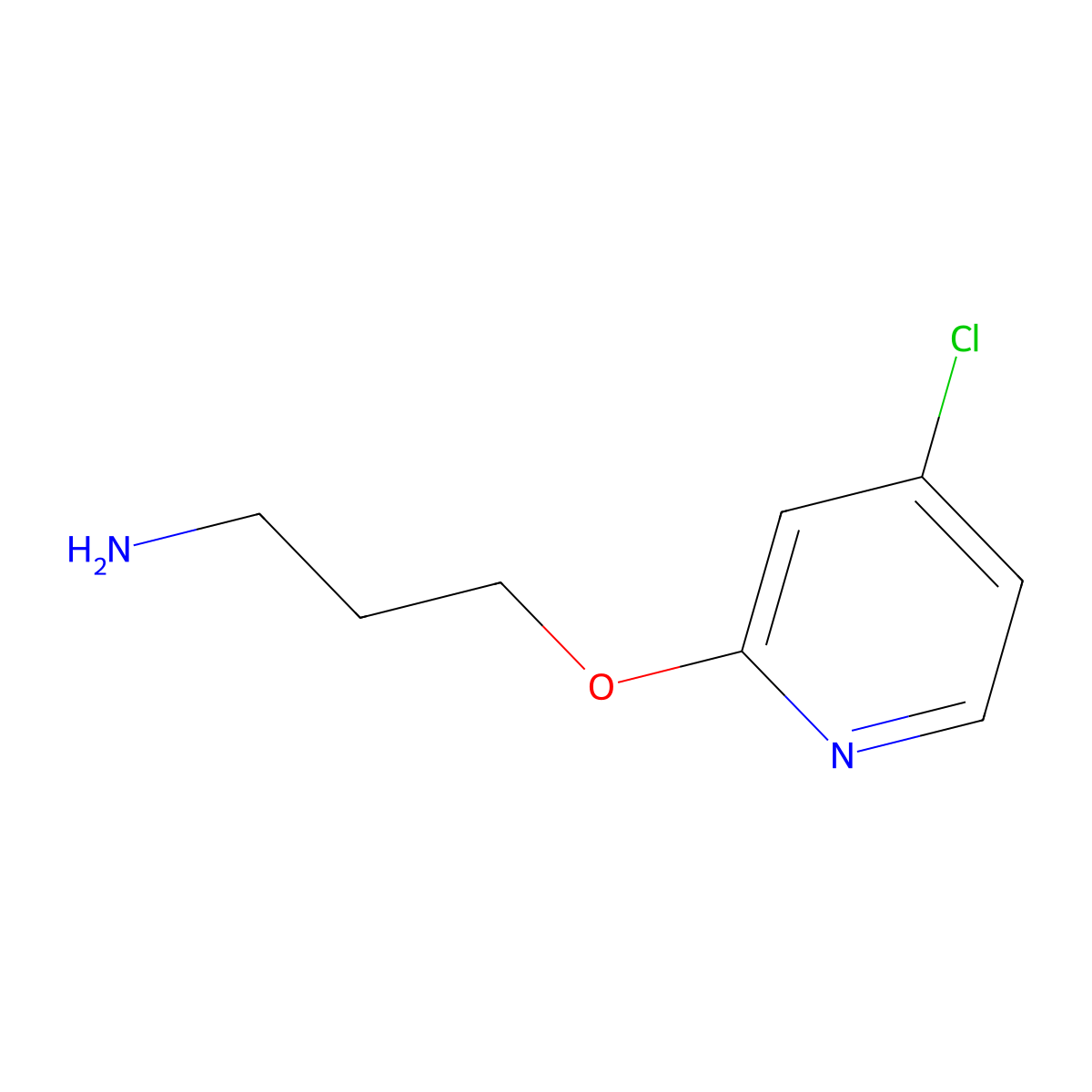 3-((4-Chloropyridin-2-yl)oxy)propan-1-amine molecular structure, CAS 1346708-19-7