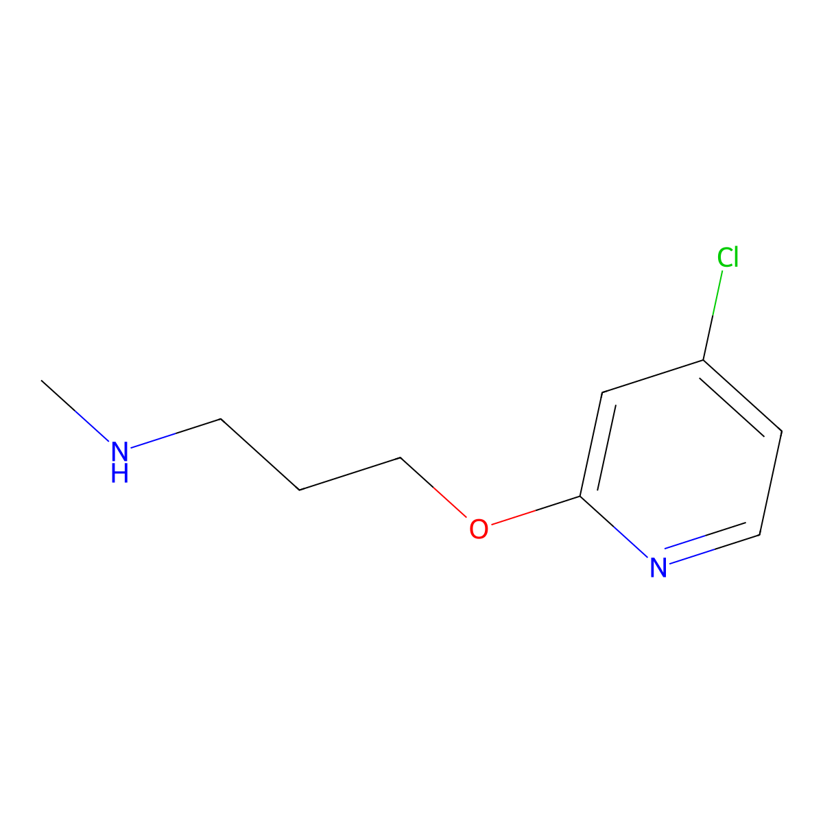 3-((4-Chloropyridin-2-yl)oxy)-N-methylpropan-1-amine molecular structure, CAS 1346708-21-1