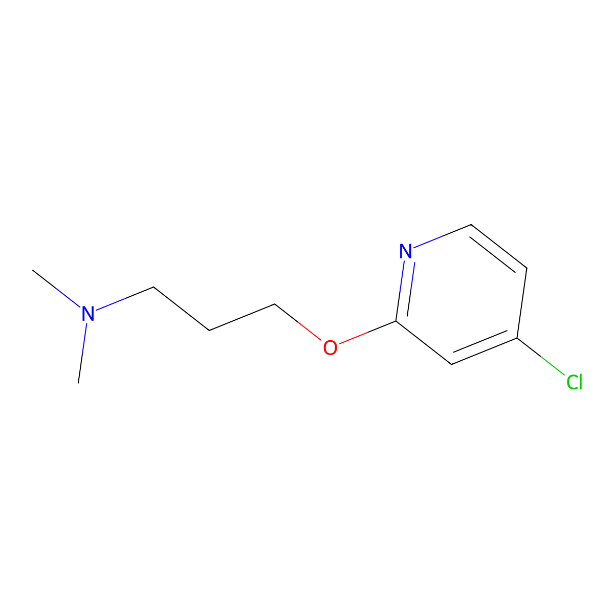 3-((4-Chloropyridin-2-yl)oxy)-N,N-dimethylpropan-1-amine molecular structure, CAS 1346708-22-2