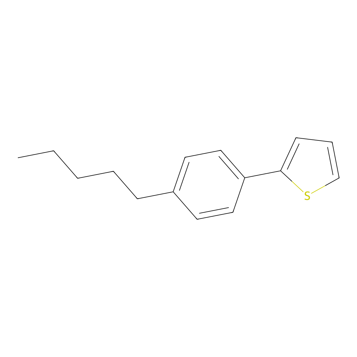 2-(4-Pentylphenyl)thiophene molecular structure, CAS 1346708-41-5