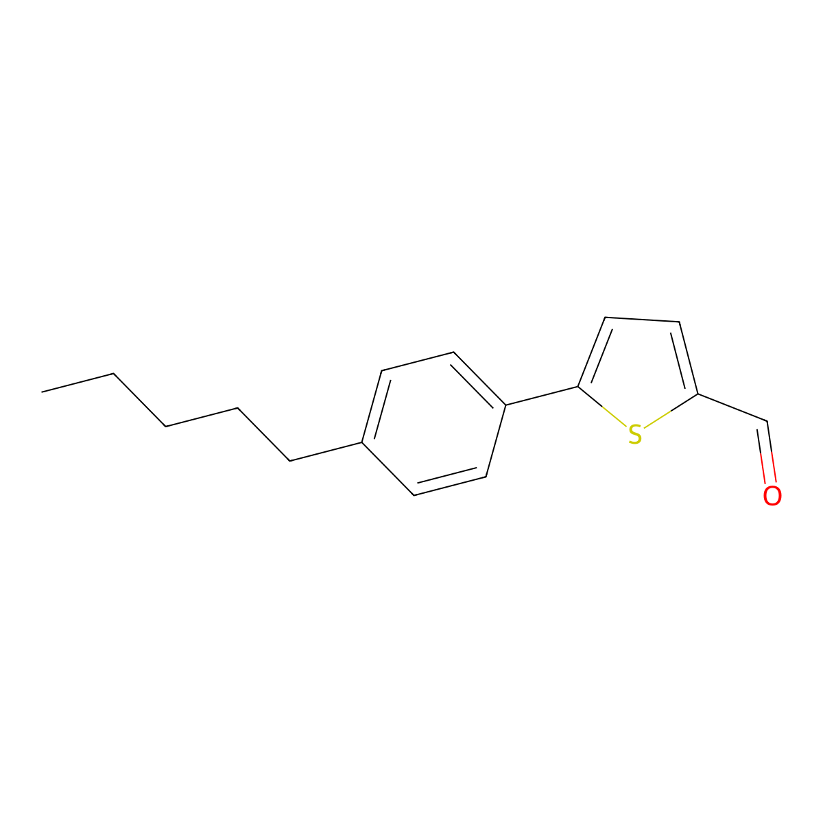 5-(4-Pentylphenyl)thiophene-2-carbaldehyde molecular structure, CAS 1346708-42-6