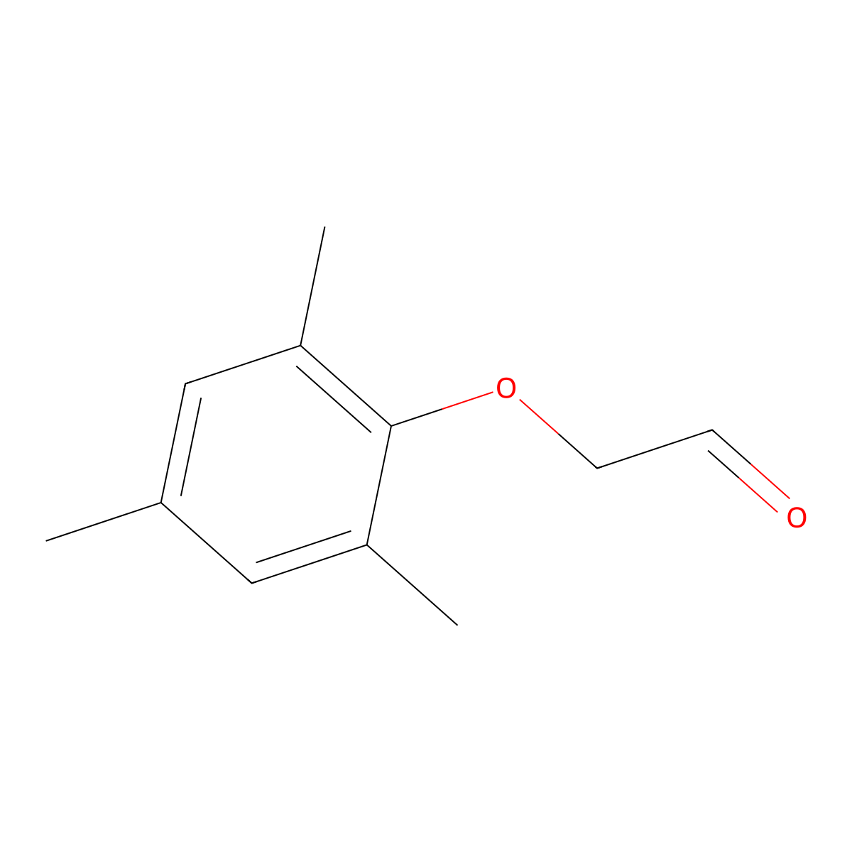 2-(2,4,6-Trimethylphenoxy)acetaldehyde molecular structure, CAS 134671-62-8