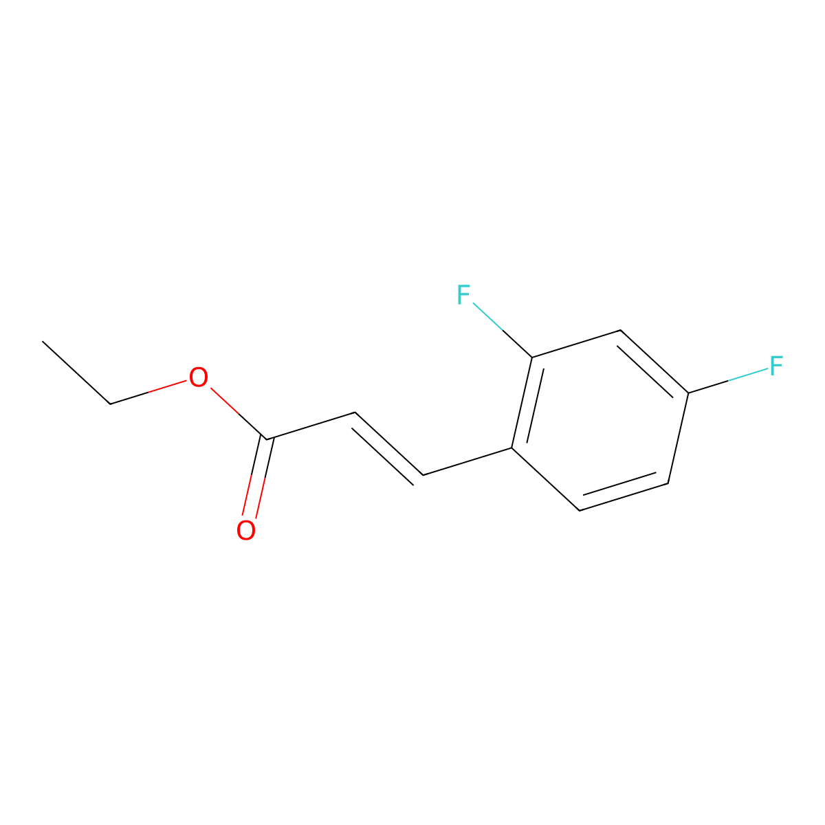 Ethyl 3-(2,4-difluorophenyl)acrylate molecular structure, CAS 134672-68-7