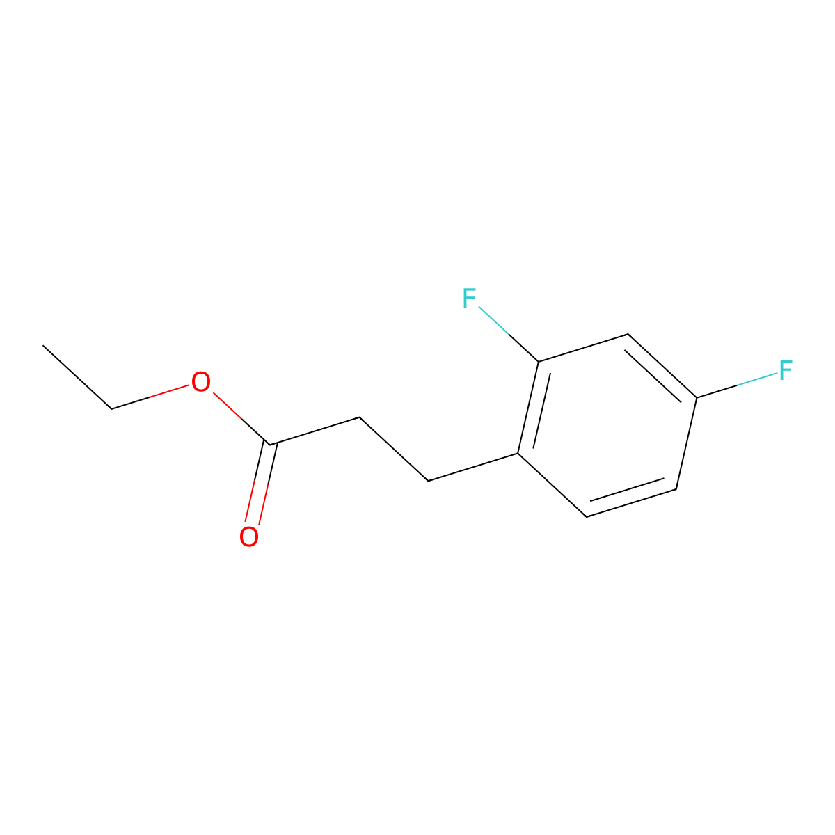 Ethyl 3-(2,4-difluorophenyl)propanoate molecular structure, CAS 134672-69-8