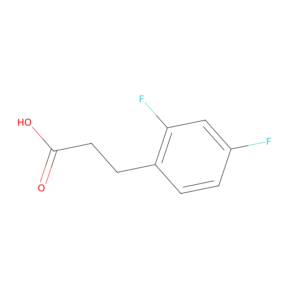 3-(2,4-difluorophenyl)propanoic Acid molecular structure, CAS 134672-70-1