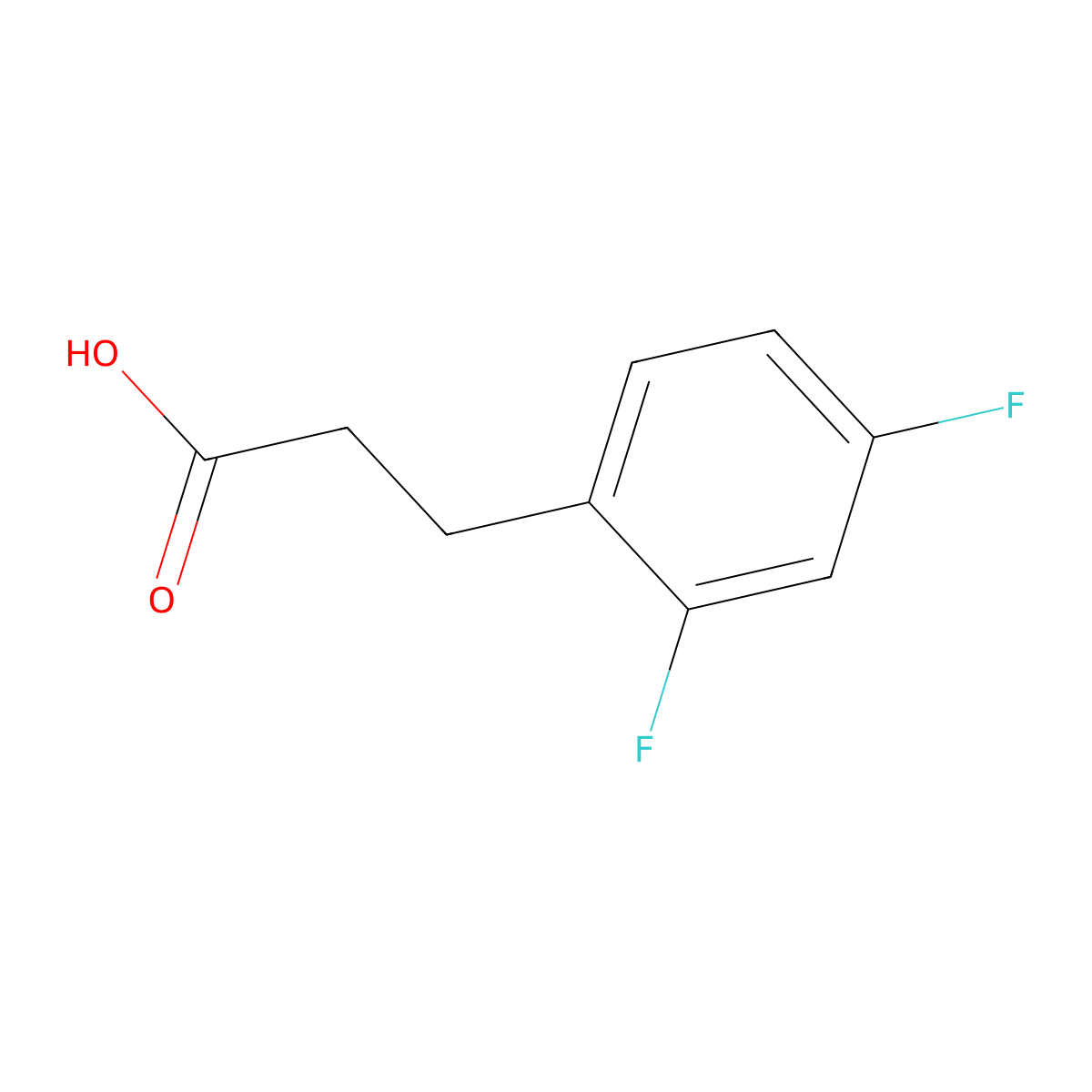 3-(2,4-difluorophenyl)propanoic Acid molecular structure, CAS 134672-70-1