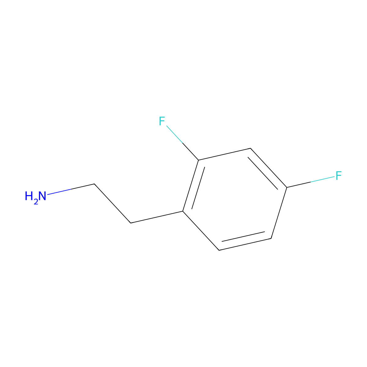 2-(2,4-Difluorophenyl)ethan-1-amine molecular structure, CAS 134672-72-3