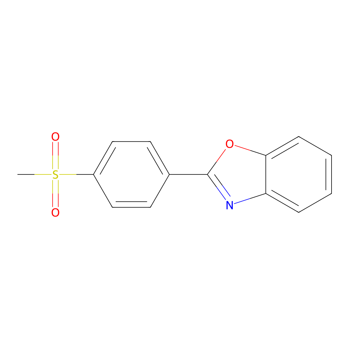 2-[4-(Methylsulfonyl)phenyl]benzoxazole molecular structure, CAS 134673-72-6