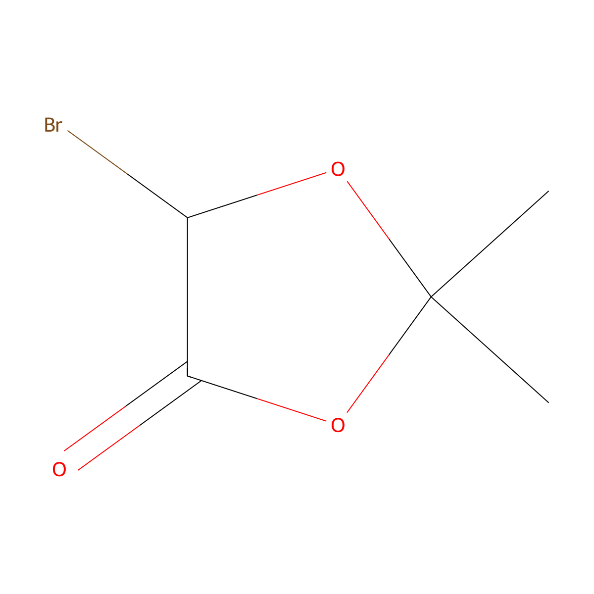 5-Bromo-2,2-dimethyl-1,3-dioxolan-4-one molecular structure, CAS 134674-19-4
