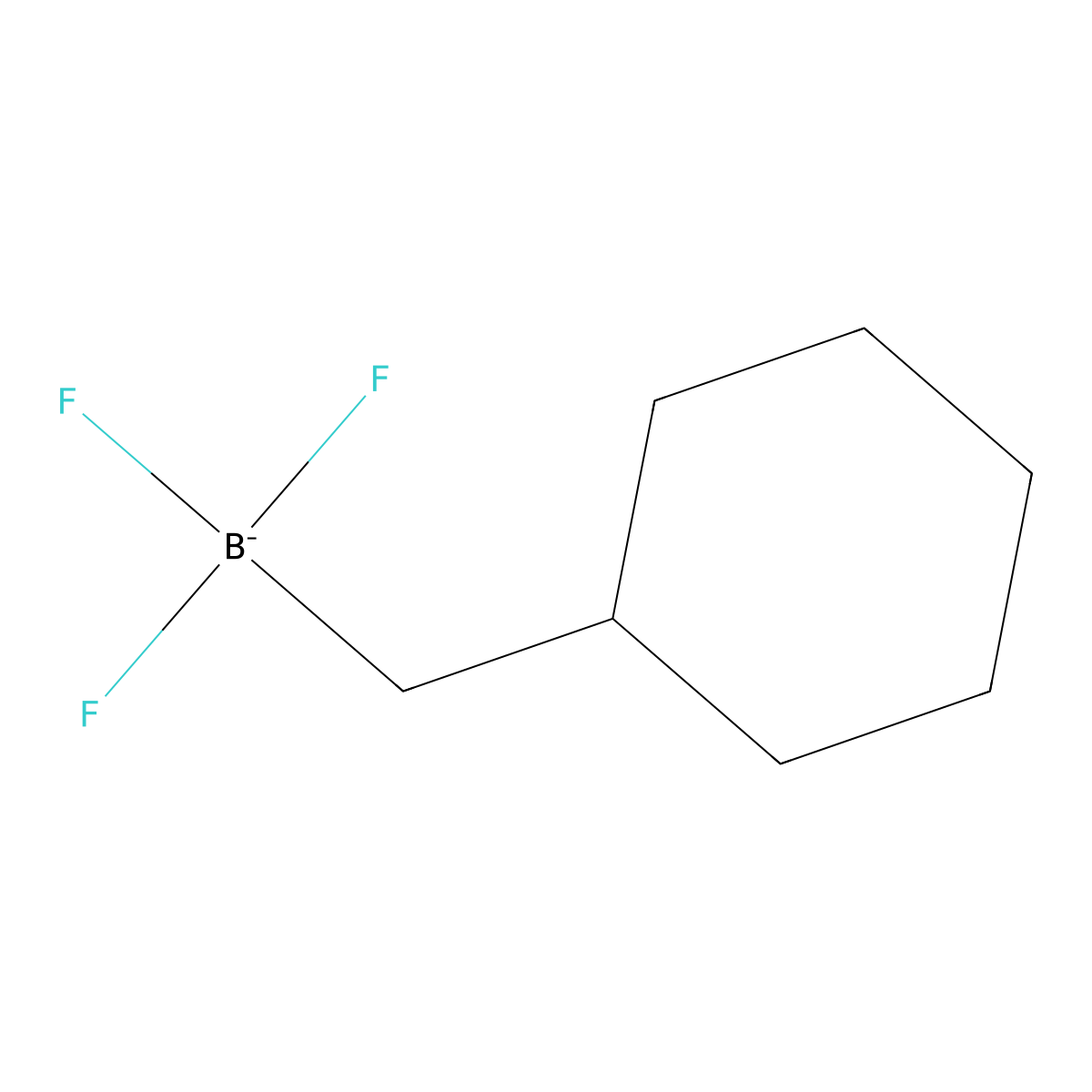 Cyclohexylmethyl(trifluoro)boranuide molecular structure, CAS 1346747-89-4