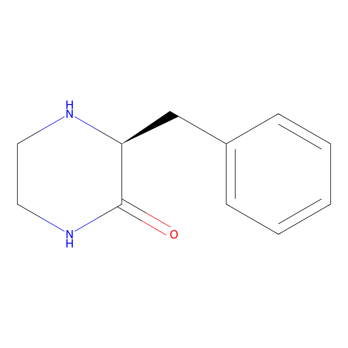(S)-3-Benzylpiperazin-2-one molecular structure, CAS 134676-49-6