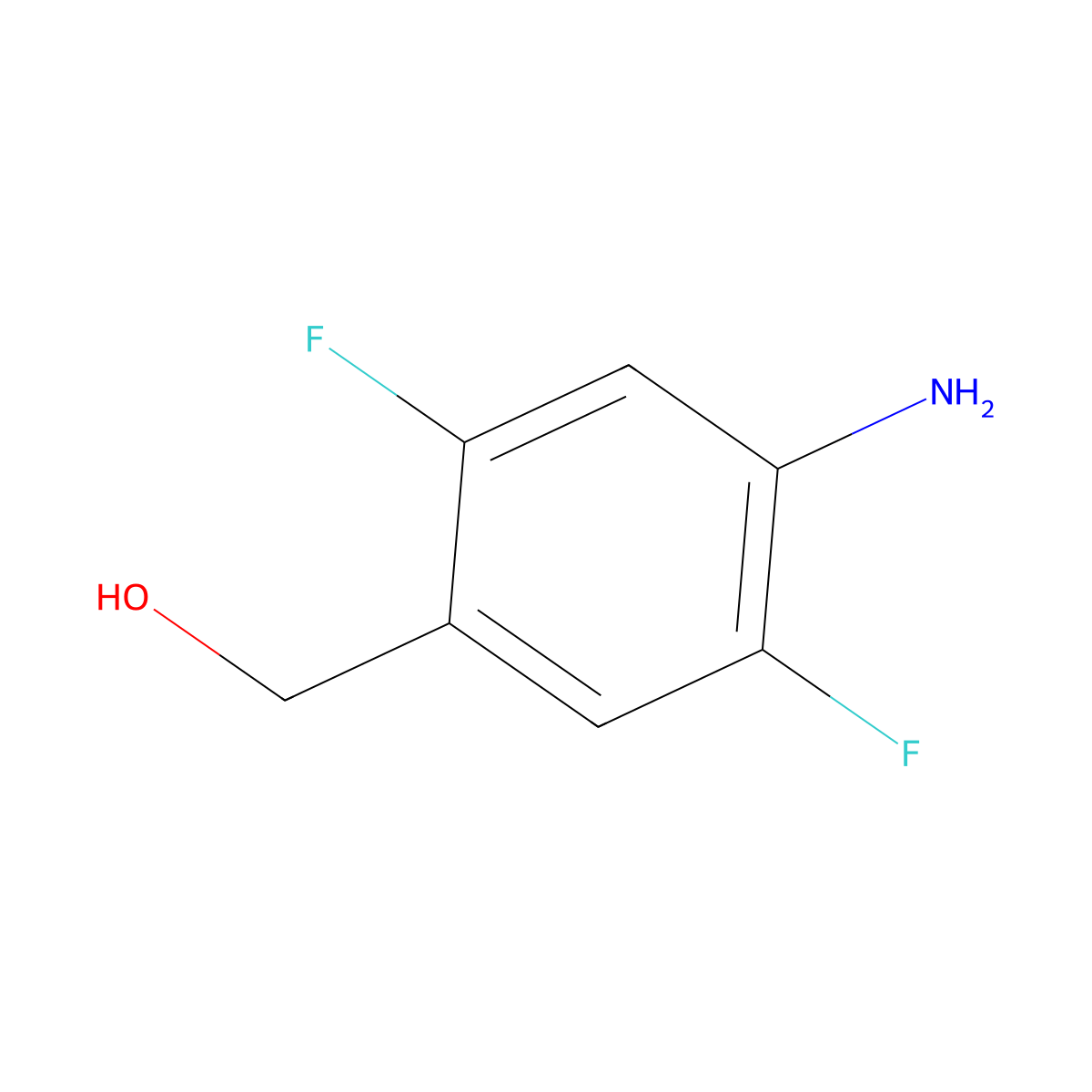 (4-Amino-2,5-difluorophenyl)methanol molecular structure, CAS 1346764-06-4