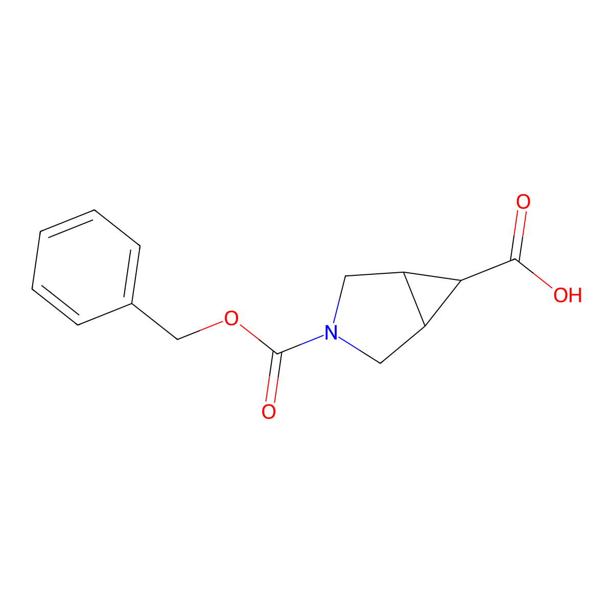 Endo-3-cbz-3-azabicyclo[3.1.0]hexane-6-carboxylic acid molecular structure, CAS 134677-59-1