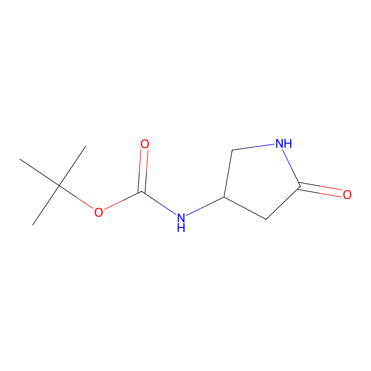(R)-tert-Butyl (5-oxopyrrolidin-3-yl)carbamate molecular structure, CAS 1346773-63-4