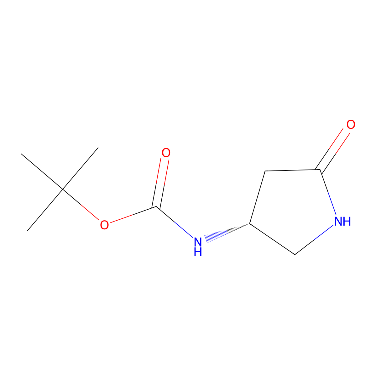 (R)-tert-Butyl (5-oxopyrrolidin-3-yl)carbamate molecular structure, CAS 1346773-63-4