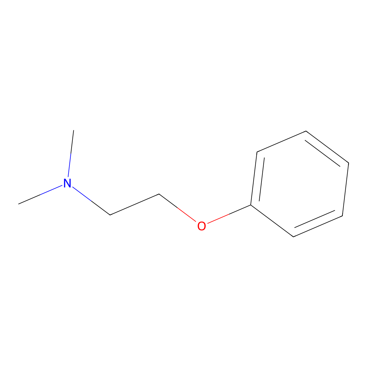(2-Dimethylaminoethoxy)benzene molecular structure, CAS 13468-02-5