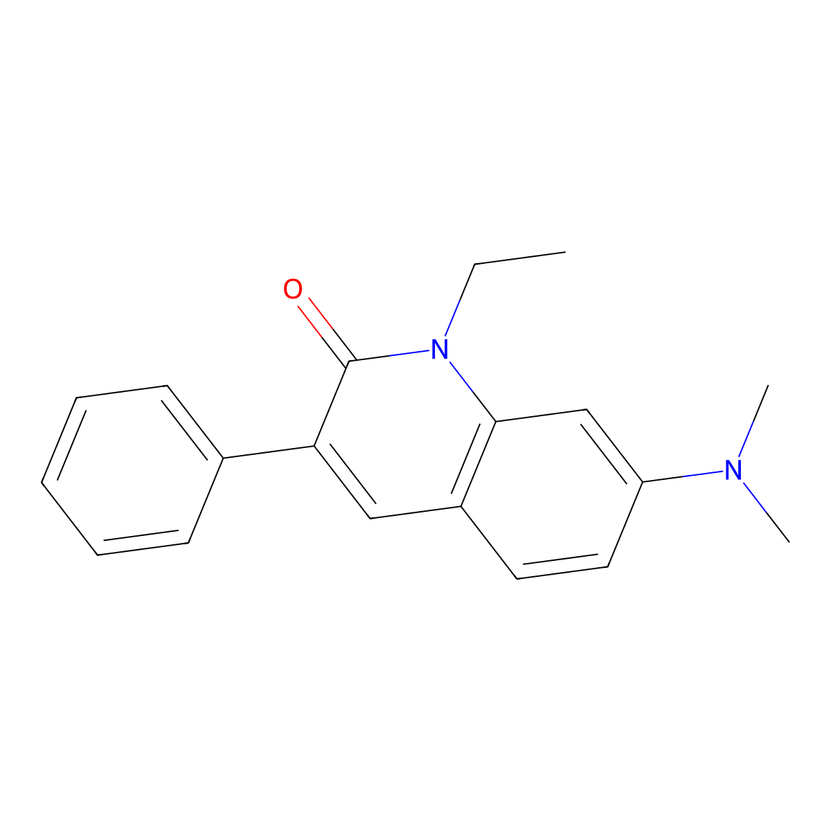 7-(Dimethylamino)-1-ethyl-3-phenylcarbostyril molecular structure, CAS 13468-27-4