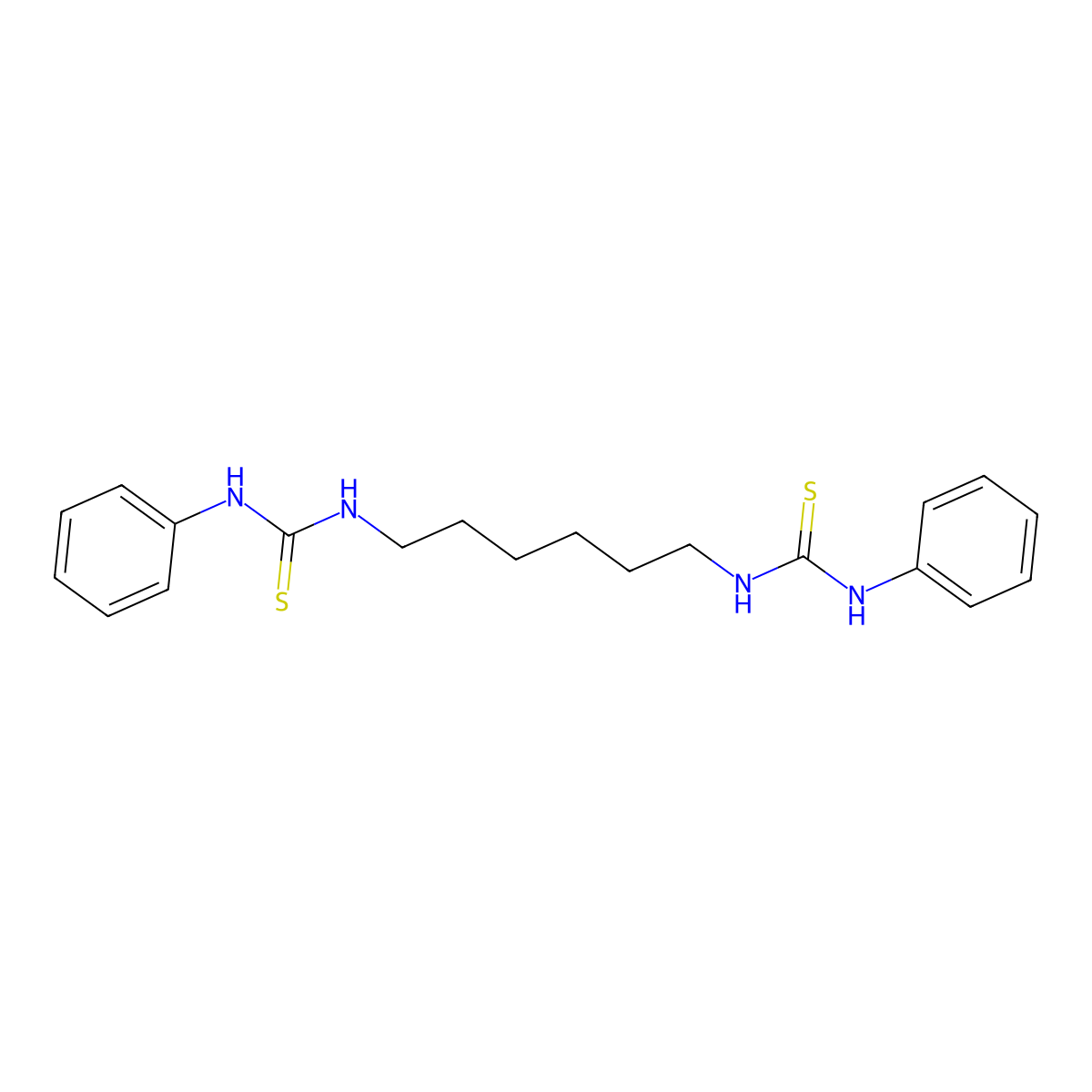 1-Phenyl-3-{6-[(phenylcarbamothioyl)amino]hexyl}thiourea molecular structure, CAS 13468-96-7