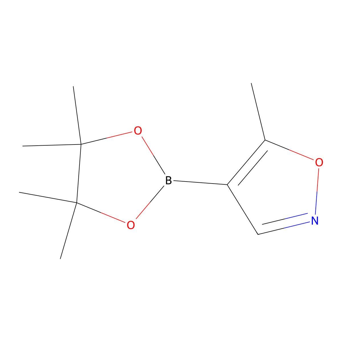 5-Methyl-4-(4,4,5,5-tetramethyl-1,3,2-dioxaborolan-2-yl)-1,2-oxazole molecular structure, CAS 1346808-41-0
