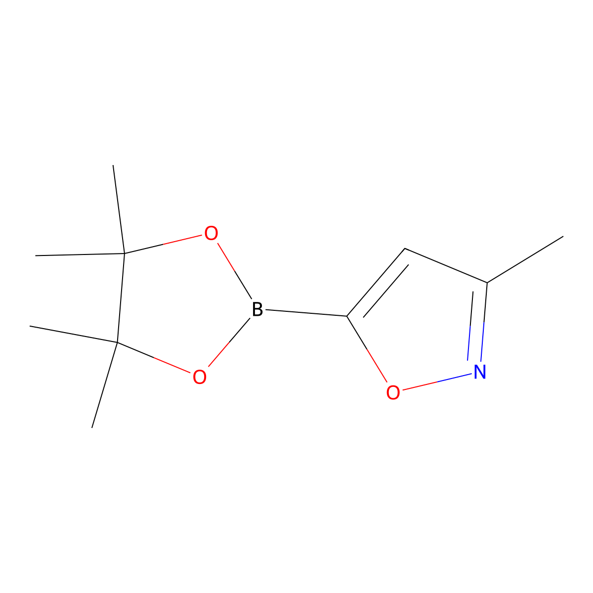 3-Methyl-5-(tetramethyl-1,3,2-dioxaborolan-2-yl)-1,2-oxazole molecular structure, CAS 1346808-44-3