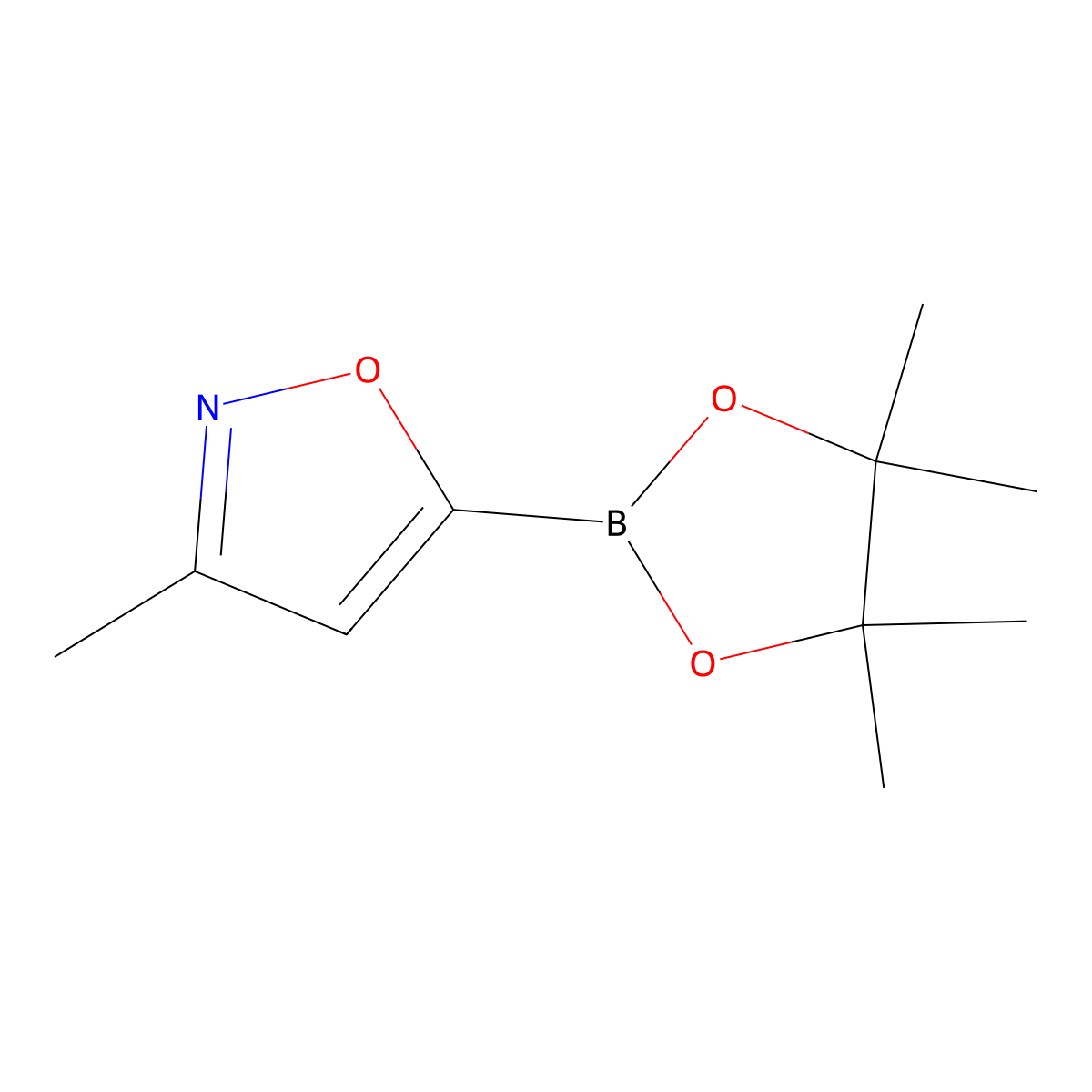3-Methyl-5-(tetramethyl-1,3,2-dioxaborolan-2-yl)-1,2-oxazole molecular structure, CAS 1346808-44-3