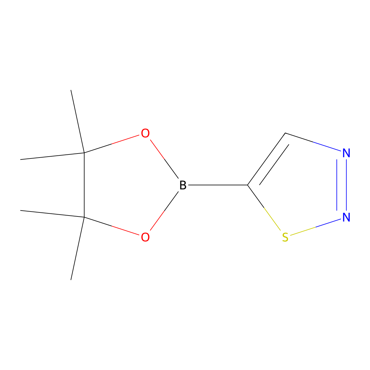5-(4,4,5,5-Tetramethyl-1,3,2-dioxaborolan-2-yl)-1,2,3-thiadiazole molecular structure, CAS 1346808-45-4