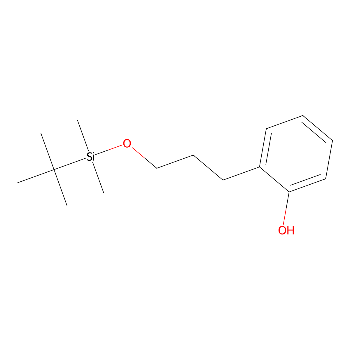 2-(3-((tert-Butyldimethylsilyl)oxy)propyl)phenol molecular structure, CAS 1346808-84-1
