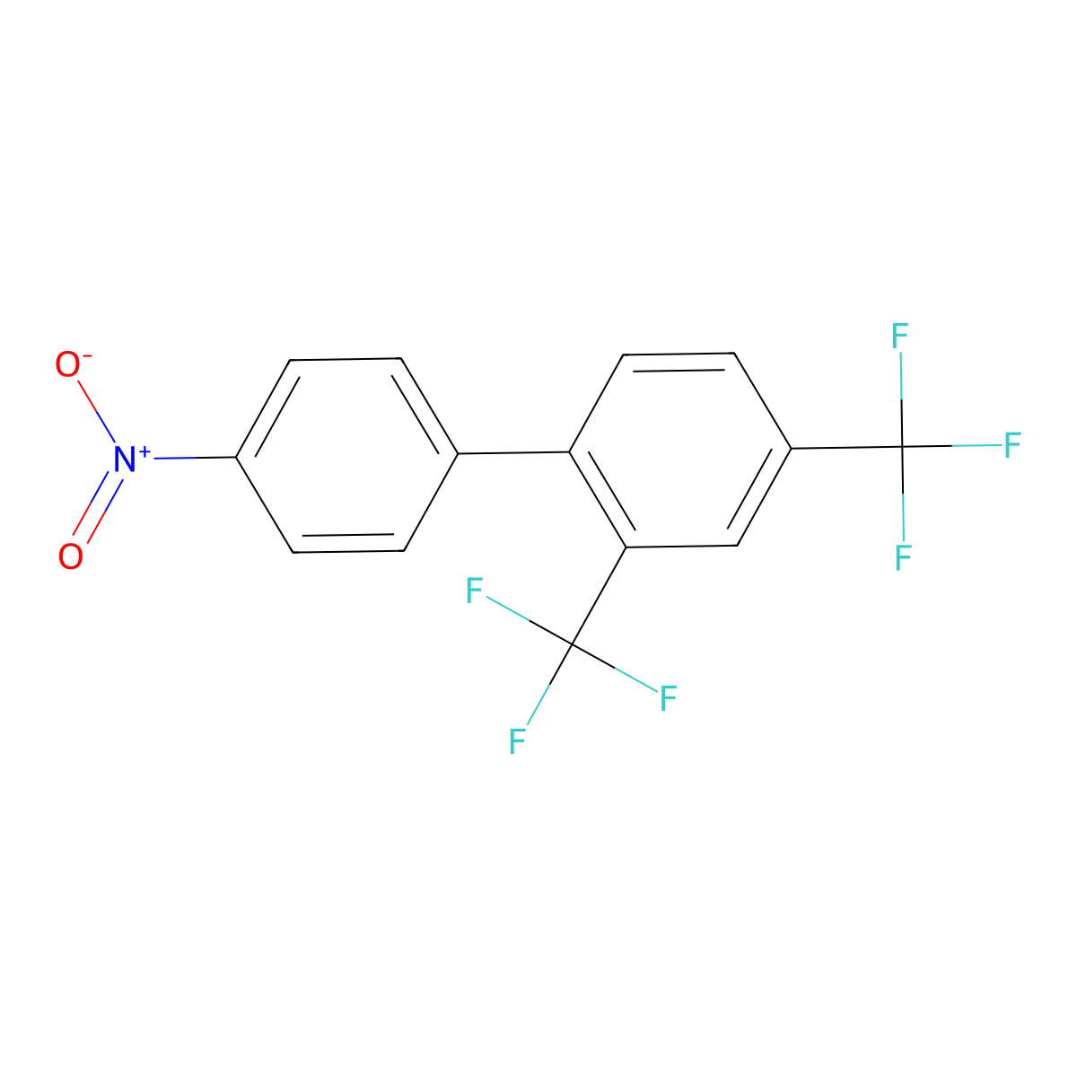 4'-Nitro-2,4-bis(trifluoromethyl)-1,1'-biphenyl molecular structure, CAS 1346808-89-6