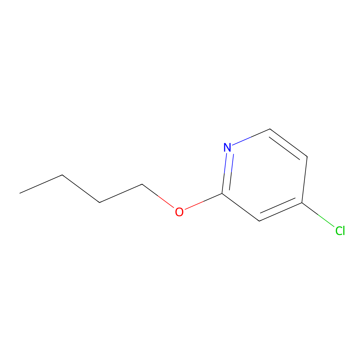 2-Butoxy-4-chloropyridine molecular structure, CAS 1346809-04-8
